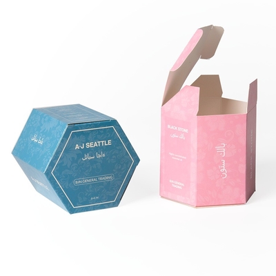 kopen Onregelmatige zeshoekige papieren cadeaubon Tuck End Eye Catching Packaging Low MOQ online manufacture