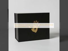 Black Magnetic Folding Box Perfume Gift Box With Sponge Lining And Matte Foil Stamping Logo