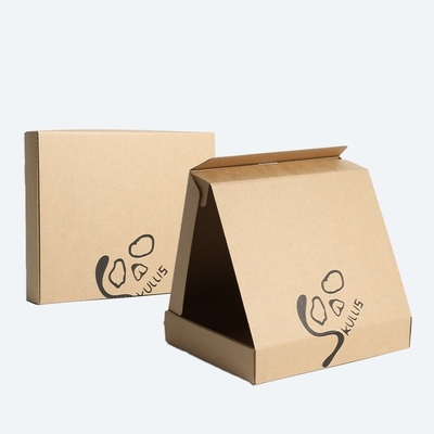 Pizza stijl Postdozen Zwarte inkt Karton Papier Pizza takeaway dozen Aanpassing dikte