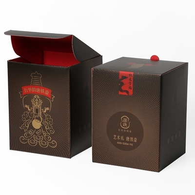 Black Tuck End Baby Box Gift Set Verpakkingsdozen gemaakt van ivoor kartonmateriaal