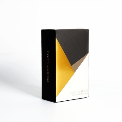Persoonlijke kleur gedrukte bedekte papier verpakkingsdoos met embossing folie goud logo
