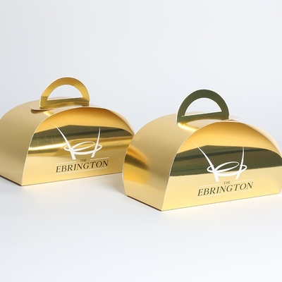 Waterdicht goud onregelmatig brood voedseldoos Custom Printing Tuck Top Paper Dozen voor taart